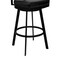 Armen Living Frisco 26" Counter Height Barstool in Matte Black Finish with Black Faux Leather and Gray Walnut LCFRBAGWVB26 - alternate 5